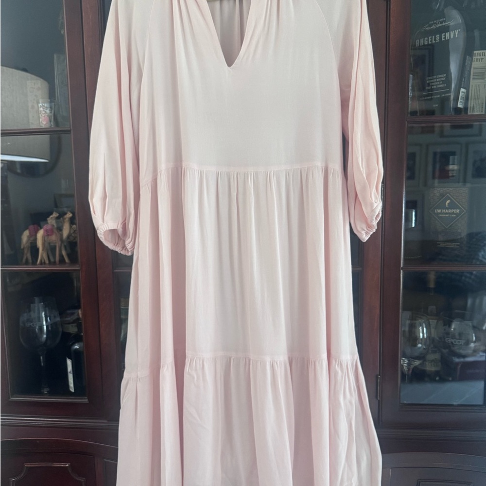 Gibson Latimer Soft Pink Long Sleeve Dress